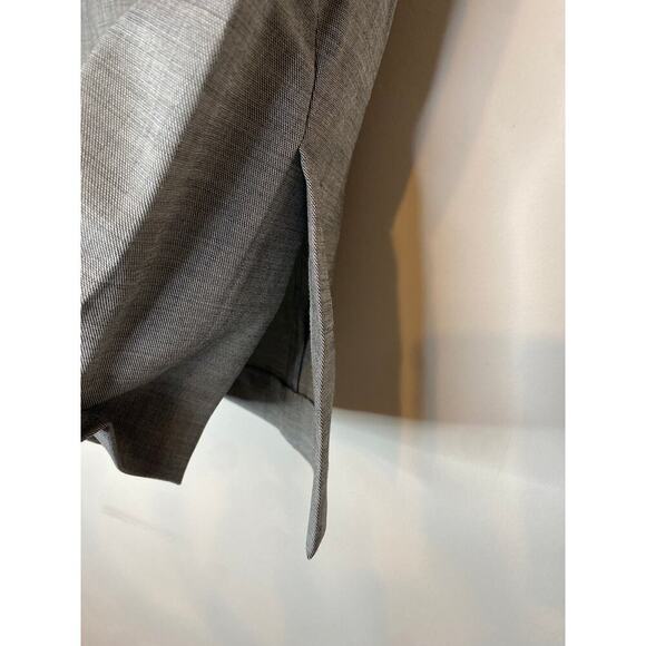 Theory Wool Lane Blend Knee Length Gray Pencil Skirt Pockets Career Size 0 - Picture 6 of 11